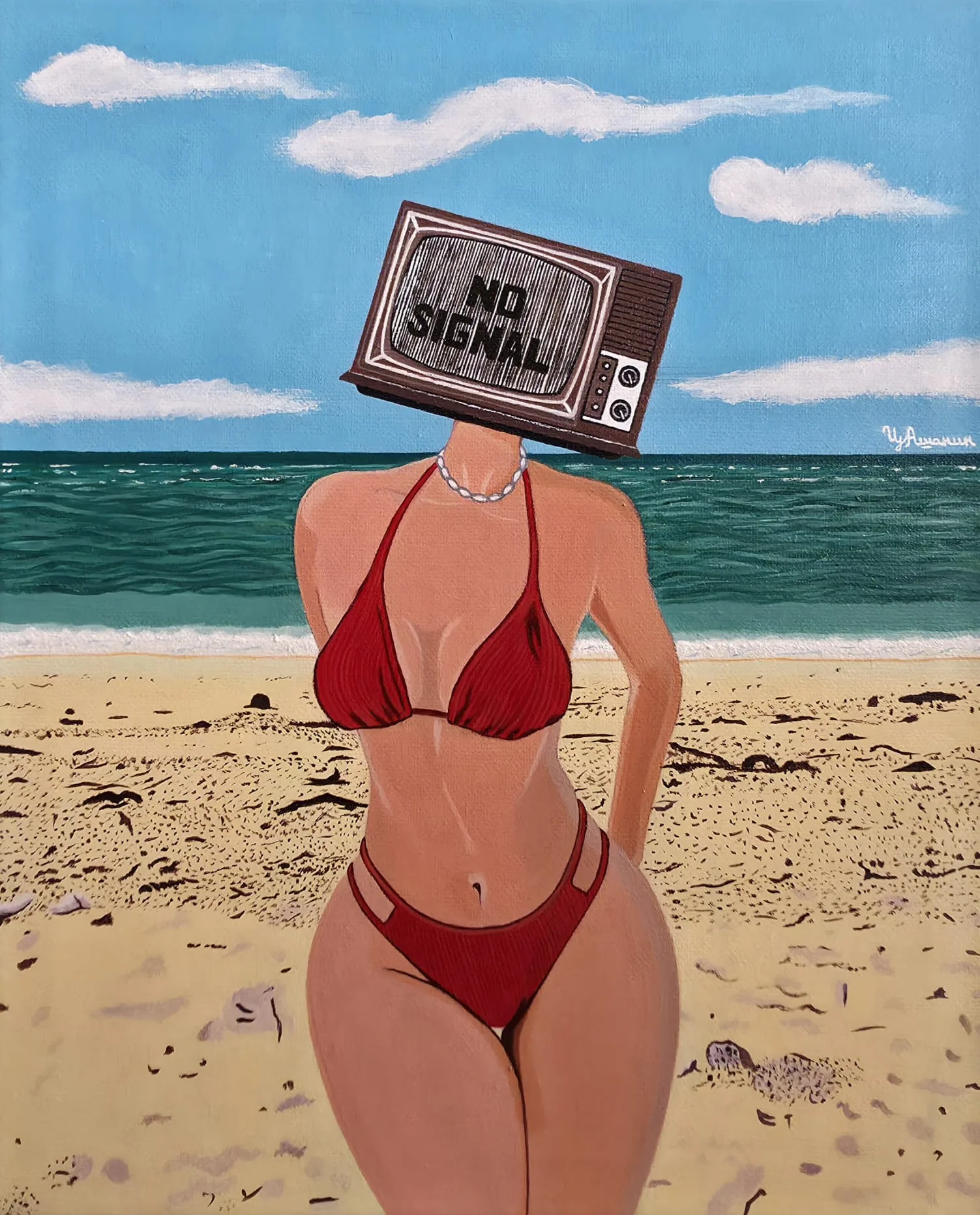 "No Signal" Painting — original artwork by Gallery of an Artistic Soul
