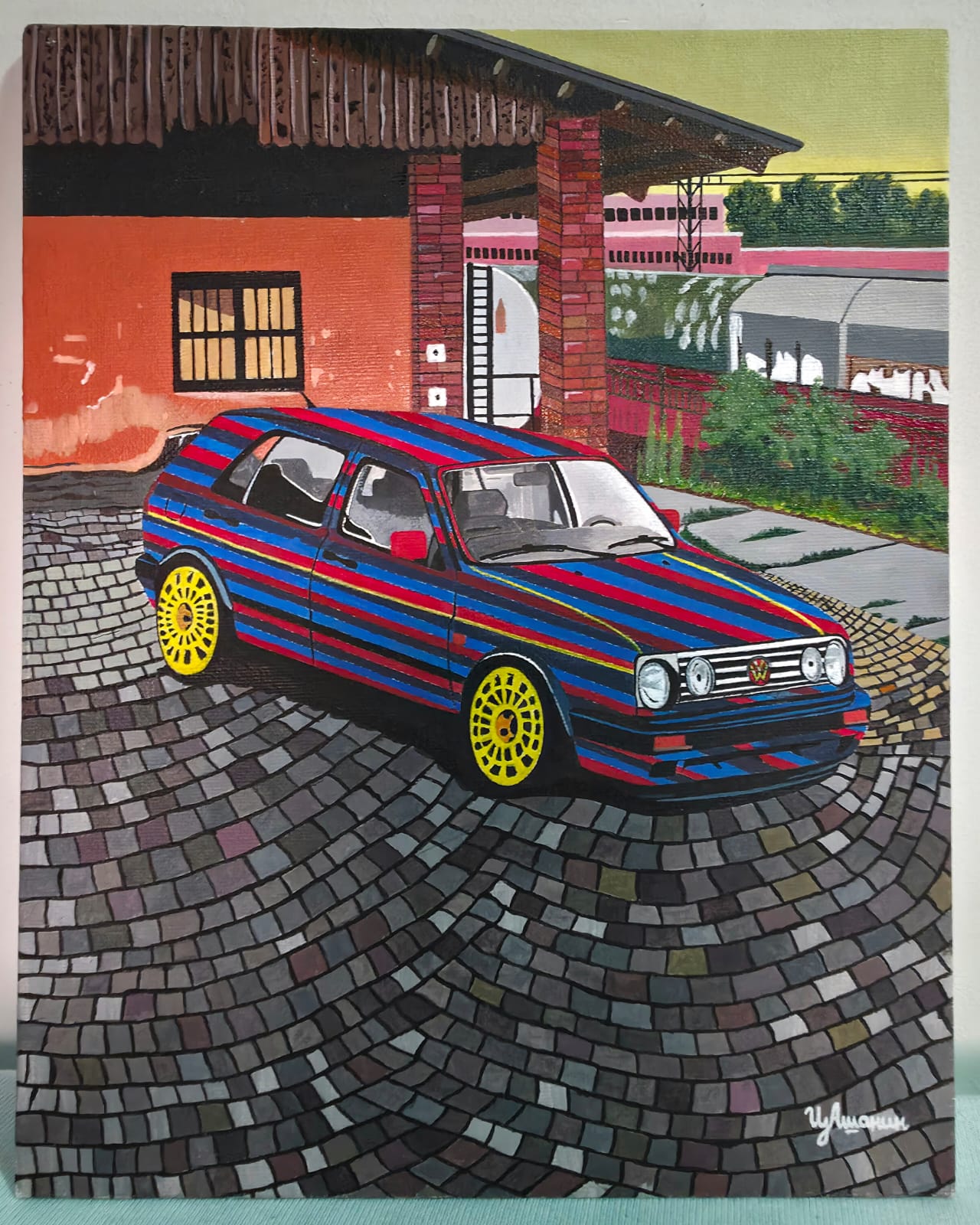 Volkswagen Golf 2 — original artwork by Gallery of an Artistic Soul