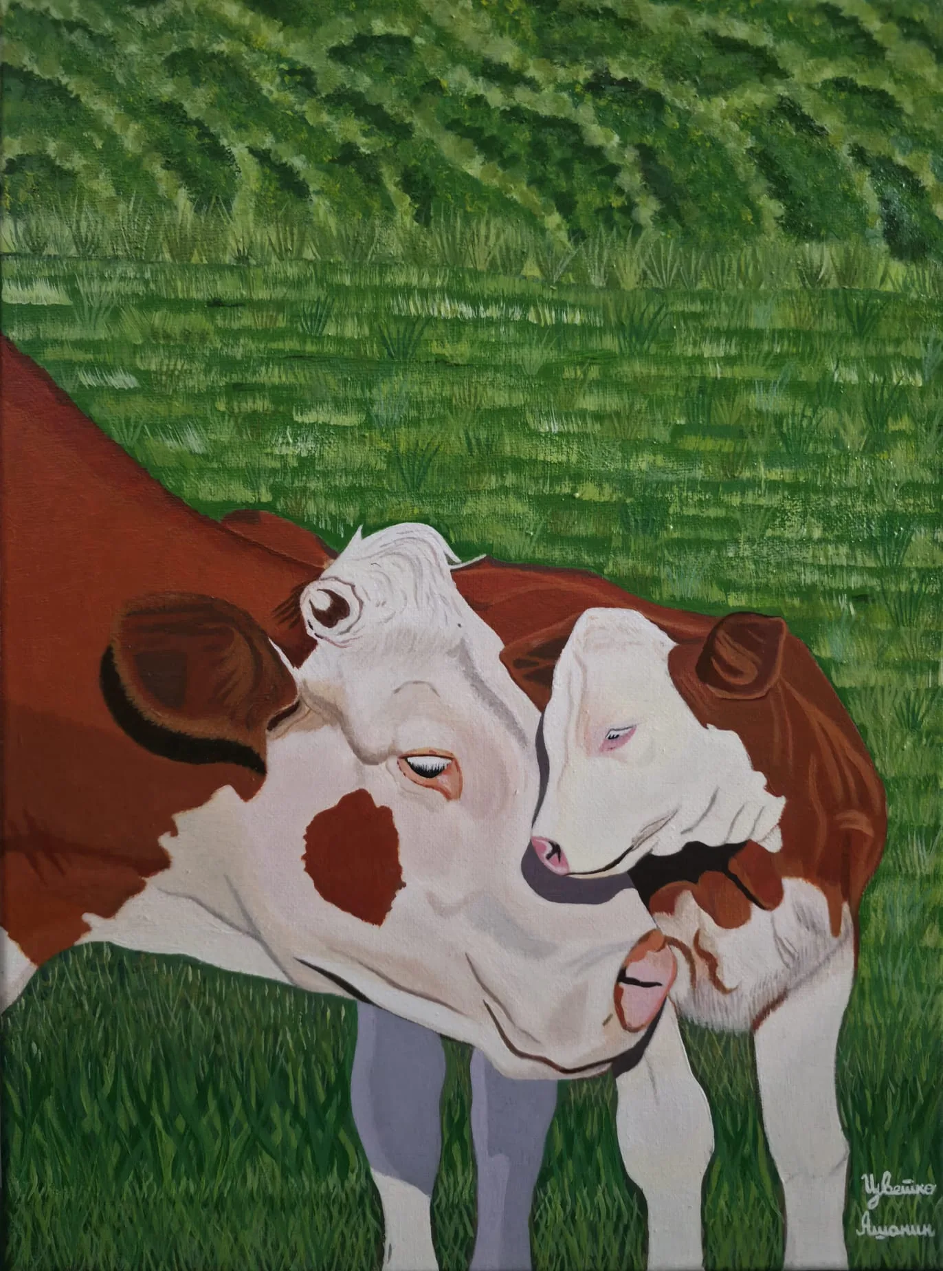 "Motherly love" Painting — original artwork by Gallery of an Artistic Soul